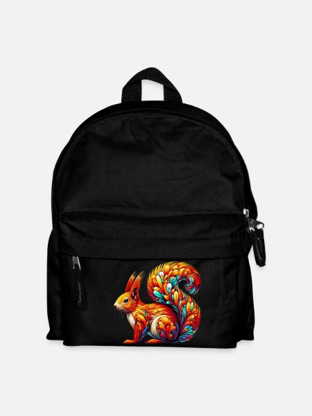 Eichhörnchen - Kinder Rucksack - Schwarz