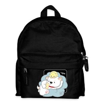 Dog Korean - Japanese Style 03B - Kids' Backpack - black - Front