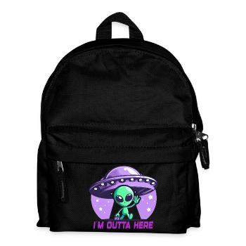 Alien I'm Outta Here Aliens - Kids' Backpack - black - Front