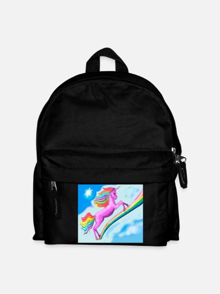 Licorne et arc-en-ciel - Sac à dos Enfant - noir