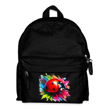 Marienkäfer - Kinder Rucksack - Schwarz - Vorne