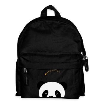 Panda rêveur avec étoile filante - Sac à dos Enfant - noir - Devant