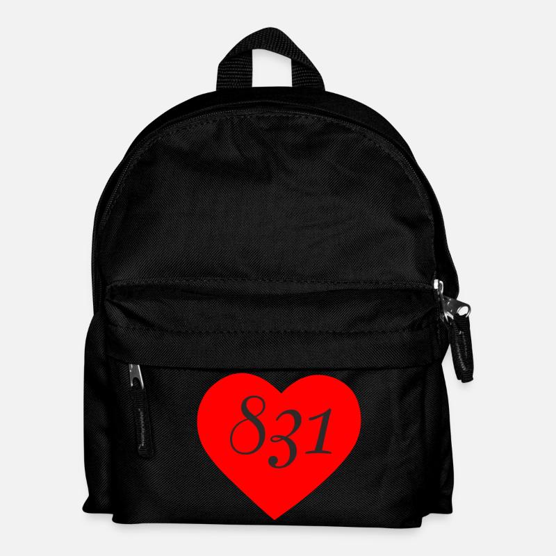 831 Herz 2 - Kinder Rucksack - Schwarz