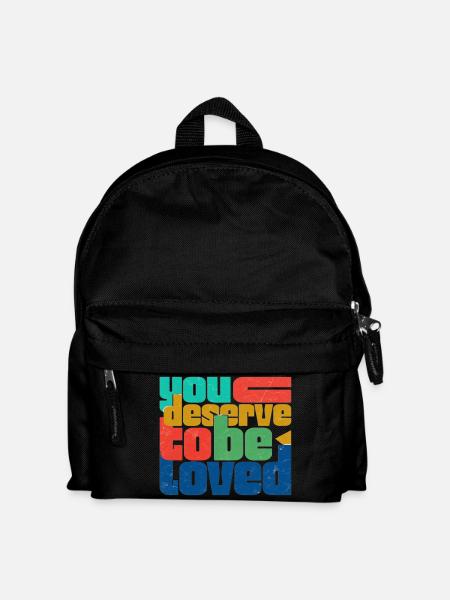 You Deserve To Be Loved - Kids' Backpack - black