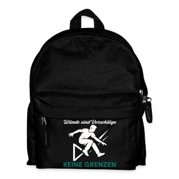 Parkour Jump - Dynamic Urban Design - Kids' Backpack - black - Front