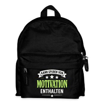 May contain traces of motivation – Funny - Kids' Backpack - black - Front
