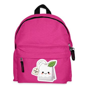 Illustration de sachet de tisane kawaii - Sac à dos Enfant - fuchsia - Devant