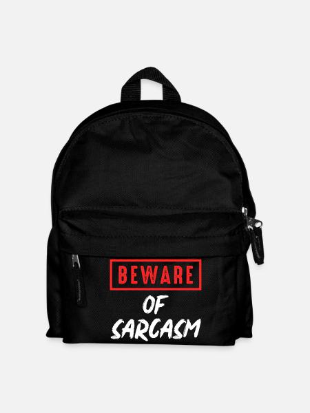 Achtung Sarkasmus - Kinder Rucksack - Schwarz
