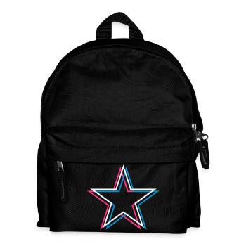3D Stern – Promi Sternchen Gefährlich Heißes Motiv - Kinder Rucksack - Schwarz - Vorne