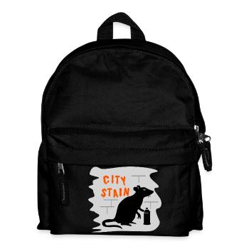 City Stain – graffiti de rat - Sac à dos Enfant - noir - Devant