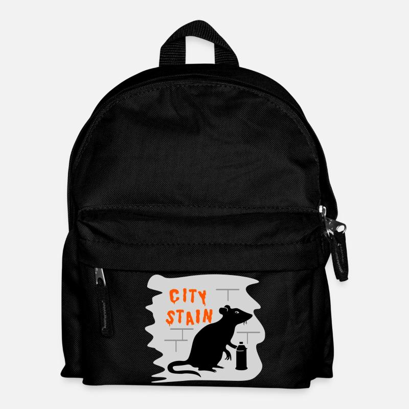 City Stain – graffiti de rat - Sac à dos Enfant - noir