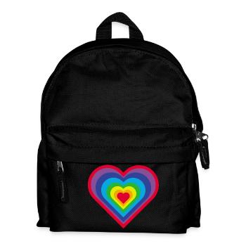 Rainbow Heart - Kids' Backpack - black - Front