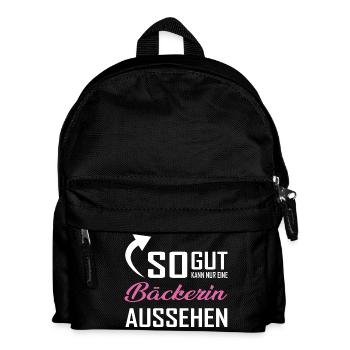 So gut kann nur eine Bäckerin aussehen - Kinder Rucksack - Schwarz - Vorne