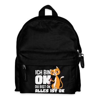 I'm OK You're OK Everything's OK Cat - Kids' Backpack - black - Front