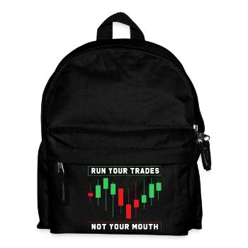 Finance Stocks Money Trading Bitcoin Capital - Kids' Backpack - black - Front
