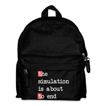 The End of Simulation – Matrix Meets Reality - Kids' Backpack - black - Front