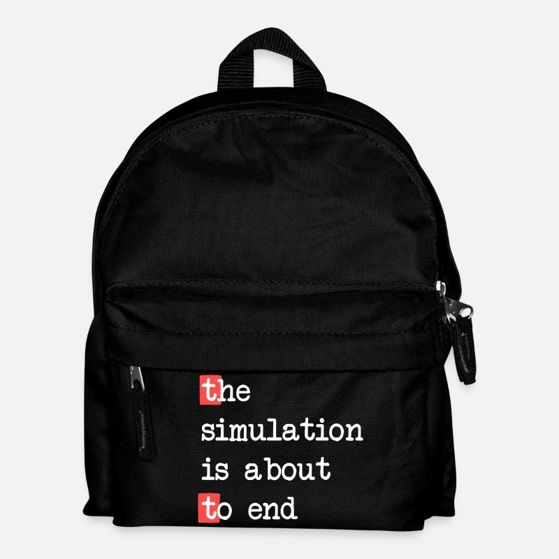 Das Ende der Simulation – Matrix trifft Realität - Kinder Rucksack - Schwarz