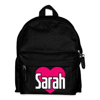 I Love Sarah Pink Heart I Love Sarah - Kids' Backpack - black - Front