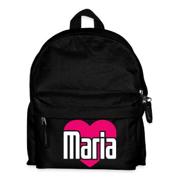I Love Maria Pink Heart I Love Maria - Kids' Backpack - black - Front