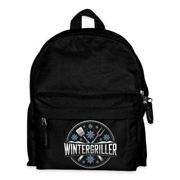 Winter Griller Snowflakes BBQ Master - Kids' Backpack - black - Front
