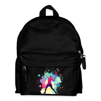 Tennis, Joueuse de tennis féminine, Graphique de tennis - Sac à dos Enfant - noir - Devant