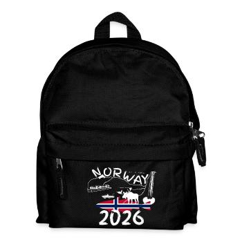 Norvège 2026 Pollack avec la pêche aux montagnes et à l’orignal - Sac à dos Enfant - noir - Devant
