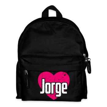 I Love Jorge Pink Heart I Love Jorge - Kids' Backpack - black - Front