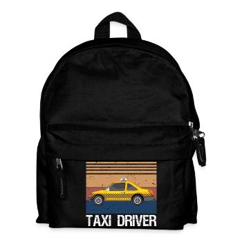 Cadeau vintage à damier pour chauffeur de taxi - Sac à dos Enfant - noir - Devant