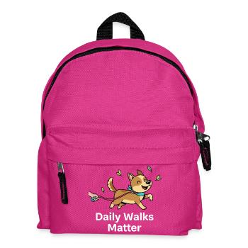 Daily walks count - Kids' Backpack - fuchsia - Front