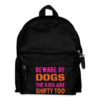 Méfiez-vous des chiens et des enfants - Sac à dos Enfant - noir - Devant