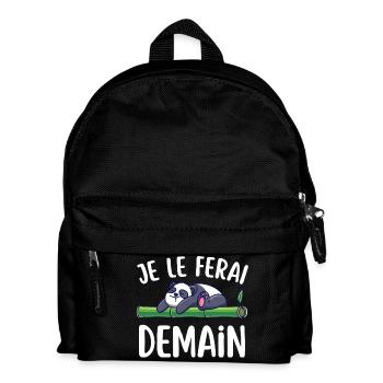 Funny T-Shirt "Je Le Do" Tomorrow - Funny Phrase - Sac à dos Enfant - noir - Devant