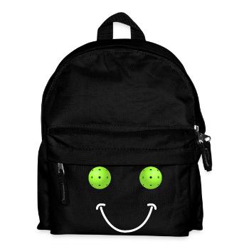 Pickleball Happy Face - Kids' Backpack - black - Front