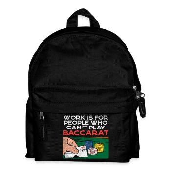 Baccarat Player Casino Gambling Design - Kinder Rucksack - Schwarz - Vorne