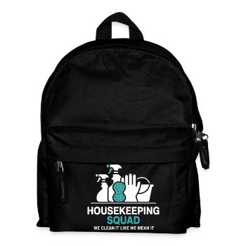 Conception de nettoyage amusante - Sac à dos Enfant - noir - Devant