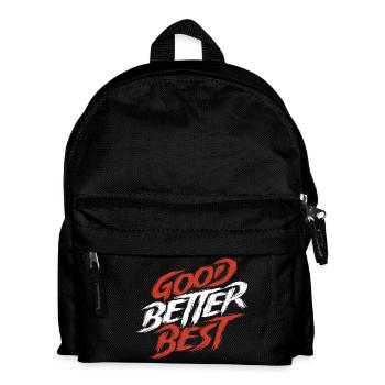Good Better Best Bear Ranking Funny Nature - Kids' Backpack - black - Front