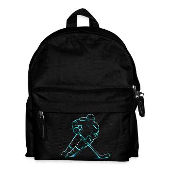 Eishockey Junge Spieler Geschenk - Kinder Rucksack - Schwarz - Vorne
