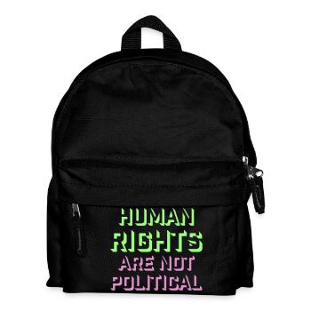 Les droits de l’homme ne sont pas politiques Logo Menschenrechte - Sac à dos Enfant - noir - Devant