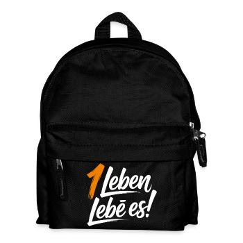 Ein Leben lebe es! - Kinder Rucksack - Schwarz - Vorne