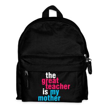 Great Teacher Mom Shirt – Geschenkidee - Kinder Rucksack - Schwarz - Vorne