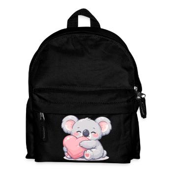 Little koala cuddles heart - Kids' Backpack - black - Front