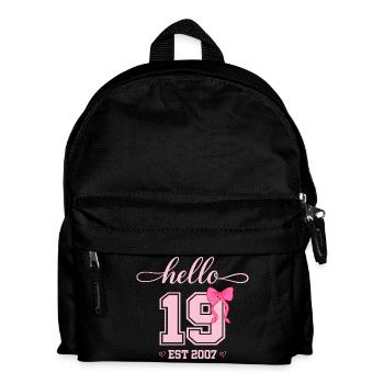 Hello 19 Est 2007 Damen Geburtstag Design - Kinder Rucksack - Schwarz - Vorne