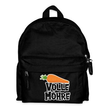 Volle Möhre - Kinder Rucksack - Schwarz - Vorne