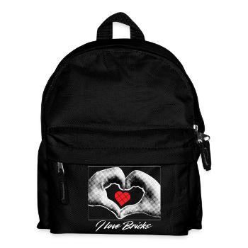 Heart in Hands Clamping Blocks - Kids' Backpack - black - Front