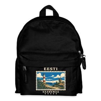 Estland Saaremaa Vintage Reisemarke - Kinder Rucksack - Schwarz - Vorne