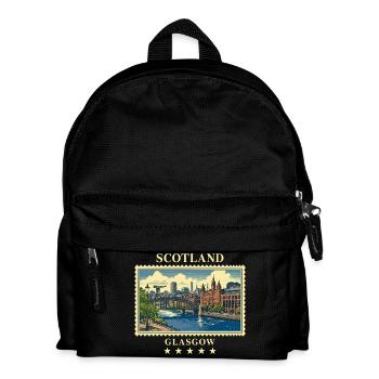 Schottland_Glasgow_Vintage_Reisemarke - Kinder Rucksack - Schwarz - Vorne