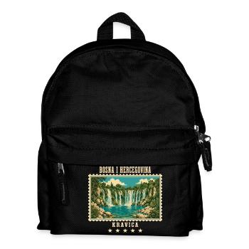 Bosnien und Herzegowina Kravica Vintage Reisemarke - Kinder Rucksack - Schwarz - Vorne