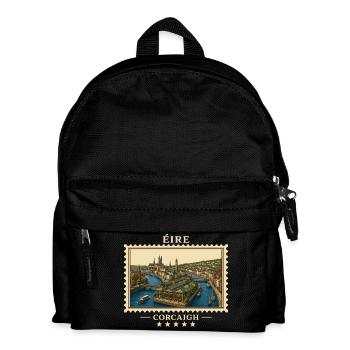 Irland Cork Vintage Reisemarke - Kinder Rucksack - Schwarz - Vorne