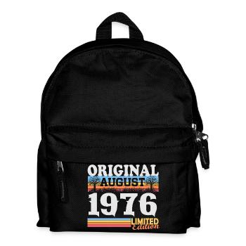 Vintage August 1976 Vintage Retro Birthday - Kids' Backpack - black - Front