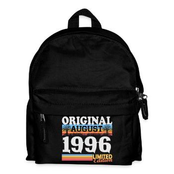 Vintage August 1996 Vintage Retro Birthday - Kids' Backpack - black - Front