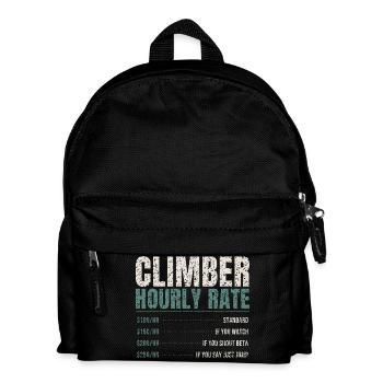 Climber Hourly Rate Funny - Kids' Backpack - black - Front